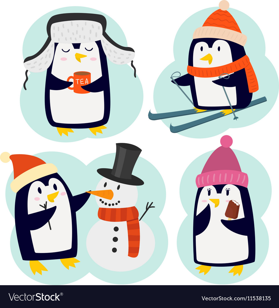 Penguin set characters