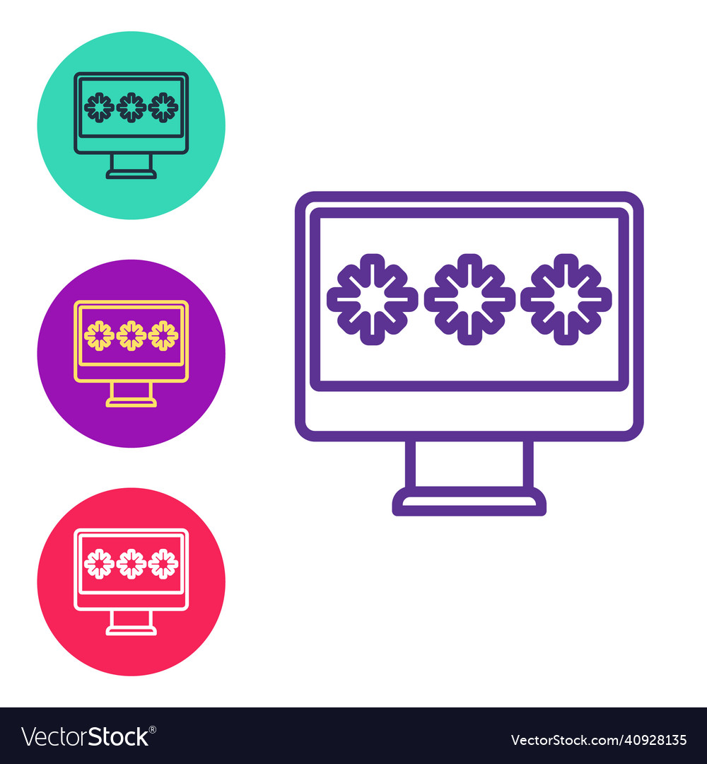 Set line monitor with password notification icon
