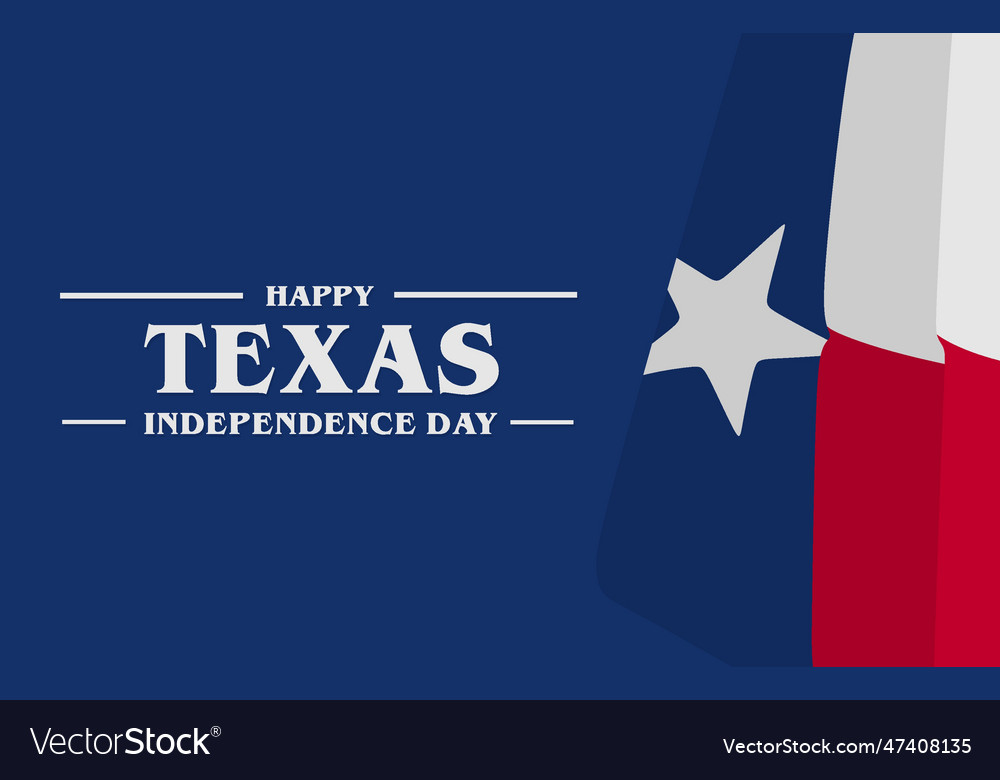 Texas independence day with blue background