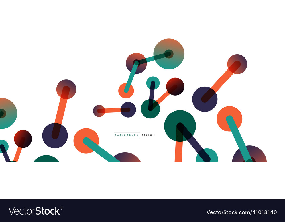 Abstract background round dots connected by lines