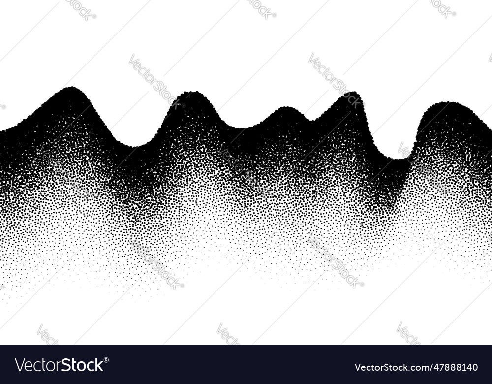 Abstract background with wave of scattered dots