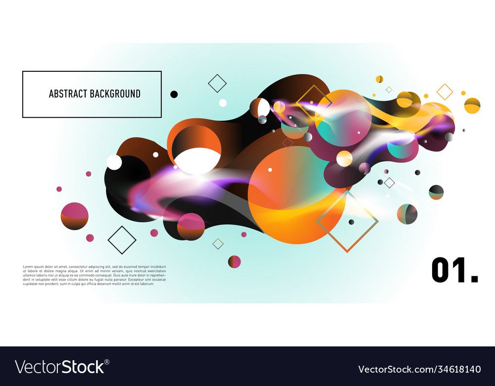 Colorful abstract fluid gradient pattern vector image Colorful abstract fluid gradient pattern