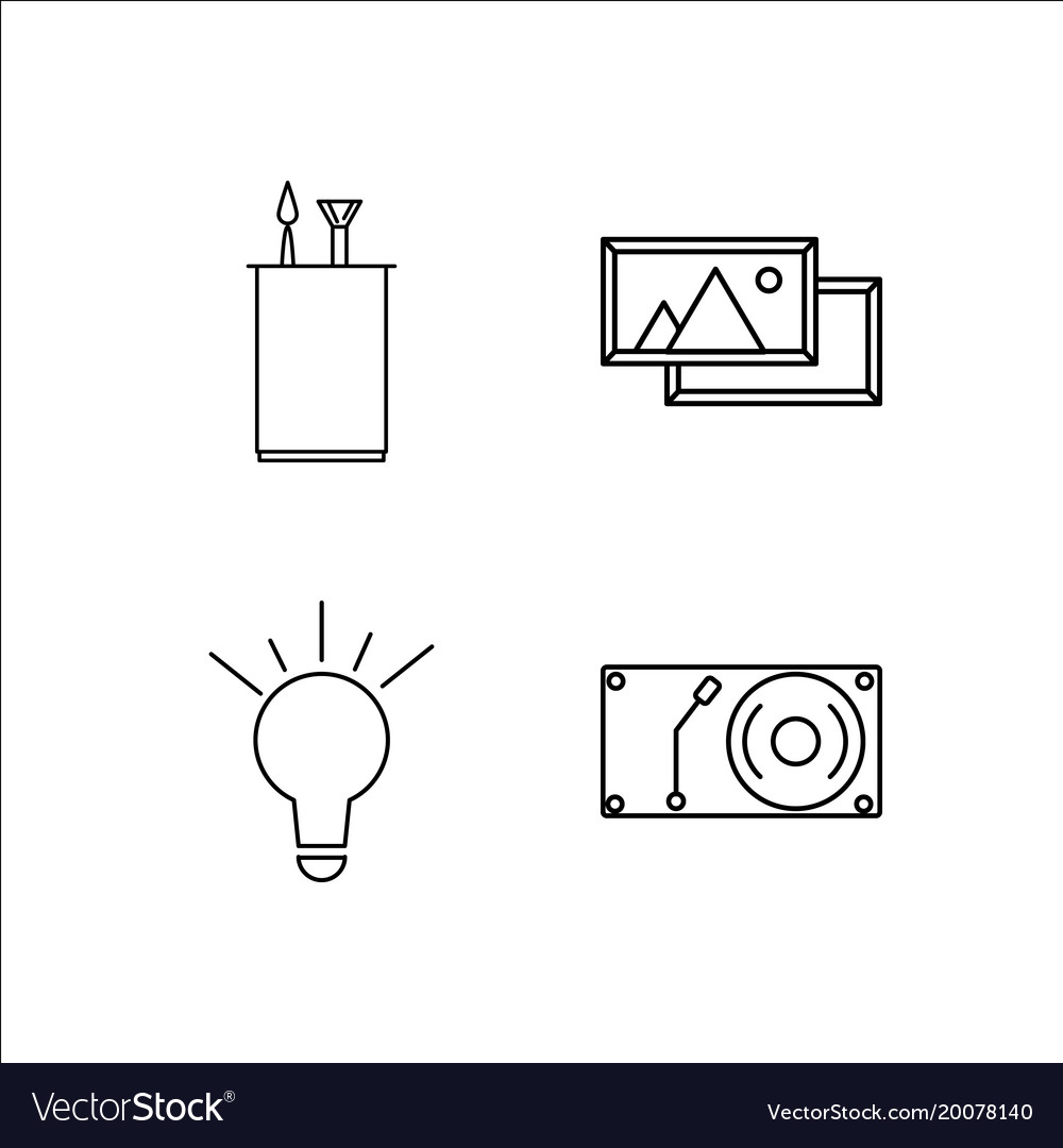 Design and studio simple linear icon setsimple