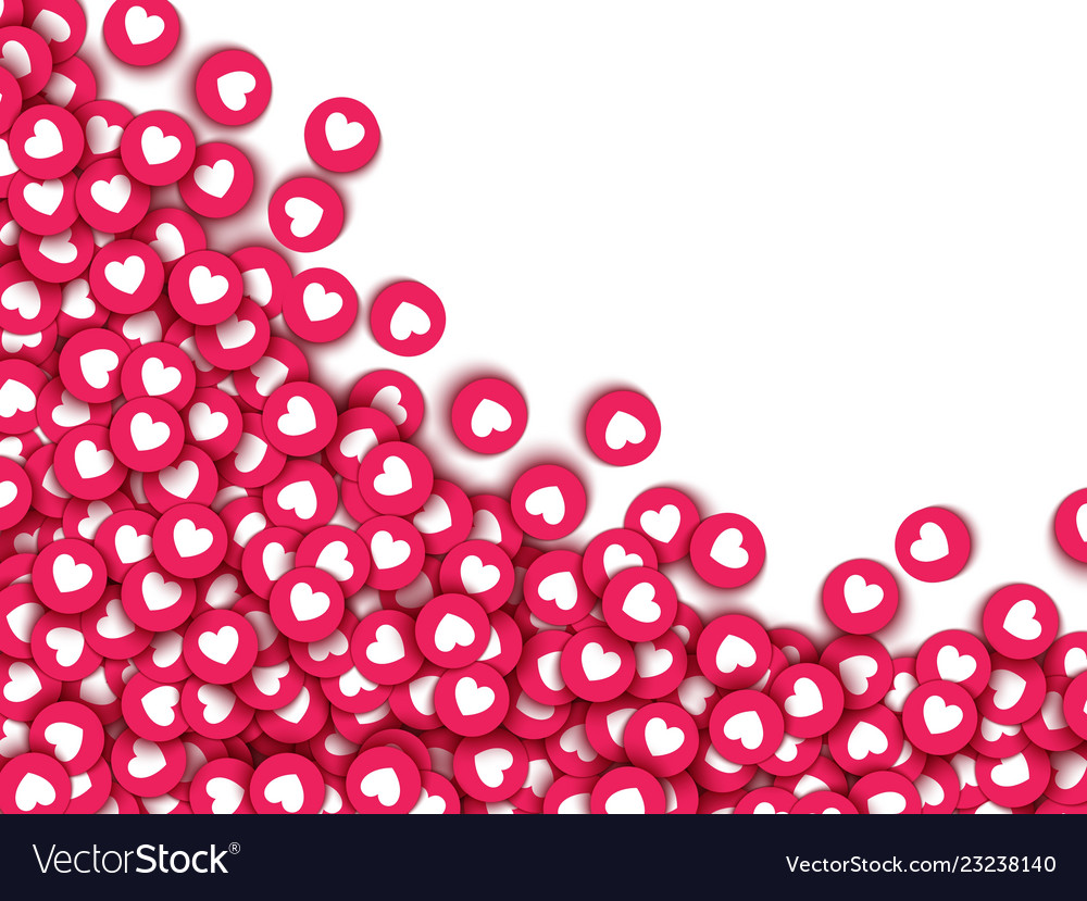 Like heart icons web buttons pattern