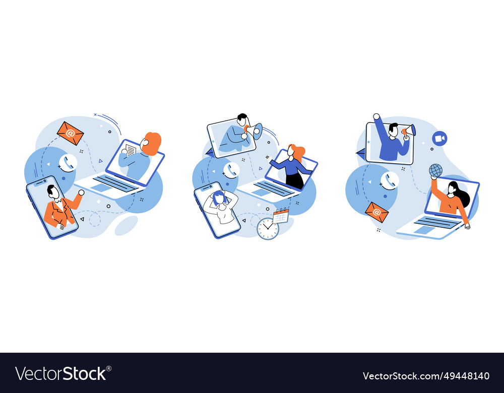 Online team the webinar provided platform Vector Image