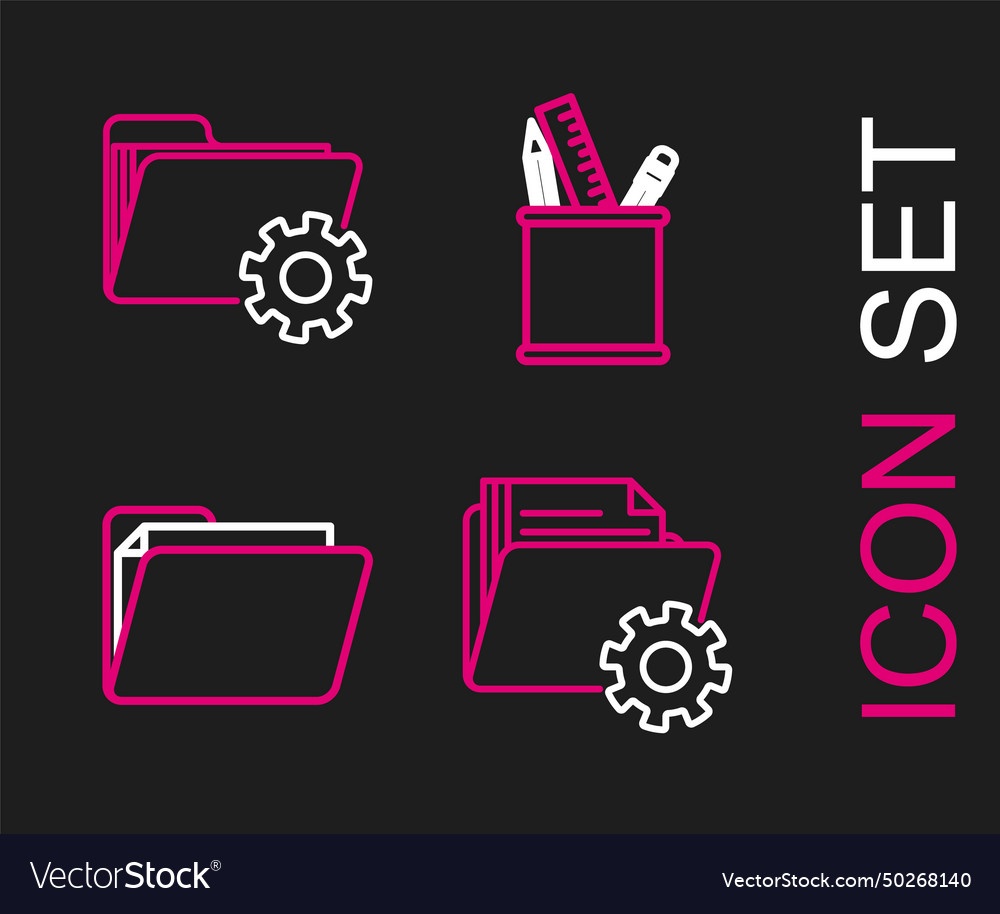 Set line folder settings with gears document