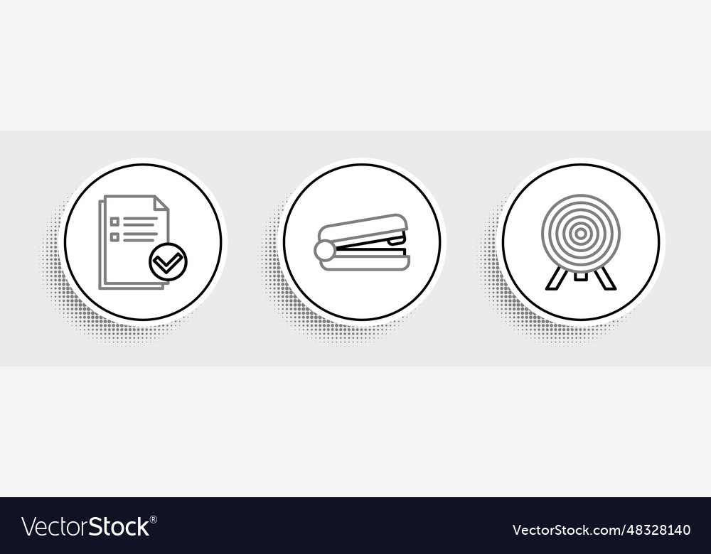 Set line target document and check mark