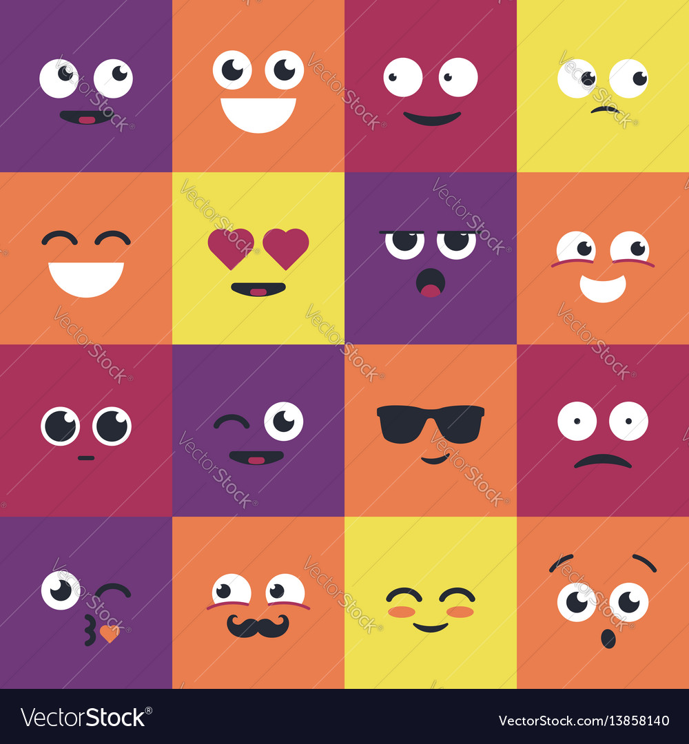 Smiley - modern set emoji Royalty Free Vector Image