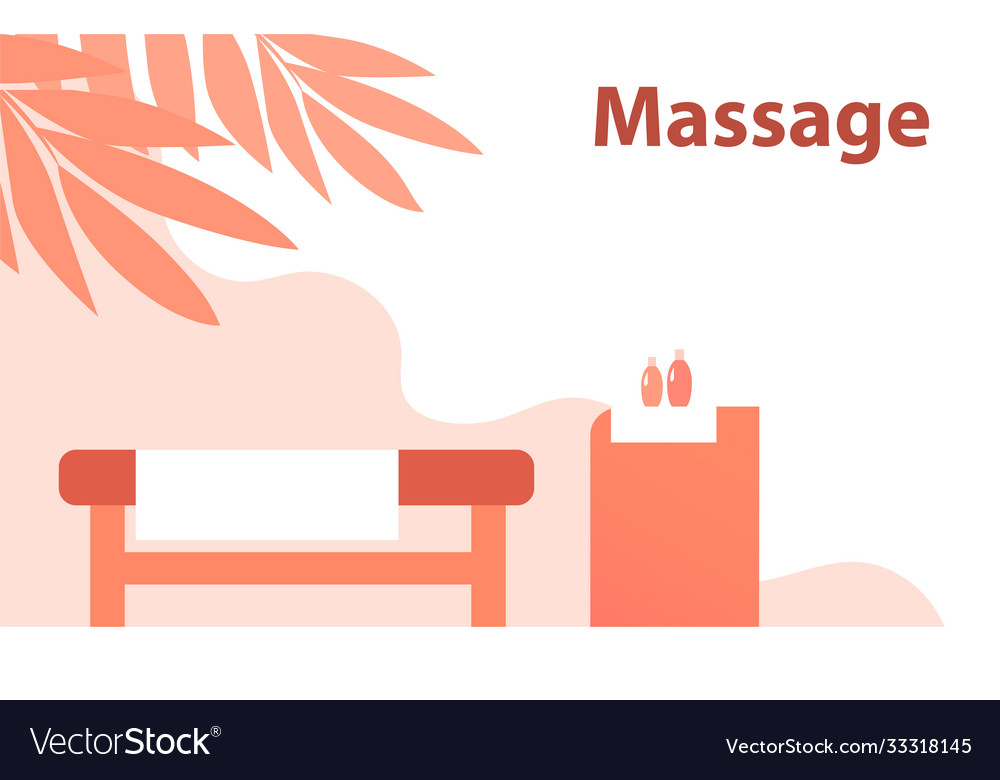 Banner with a cozy massage parlor