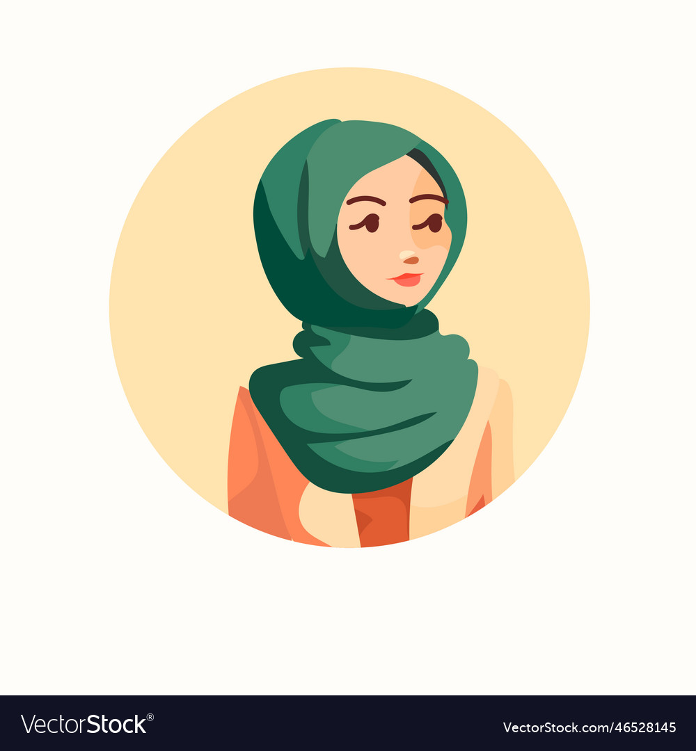 Beautiful arab woman young girl posing in casual Vector Image