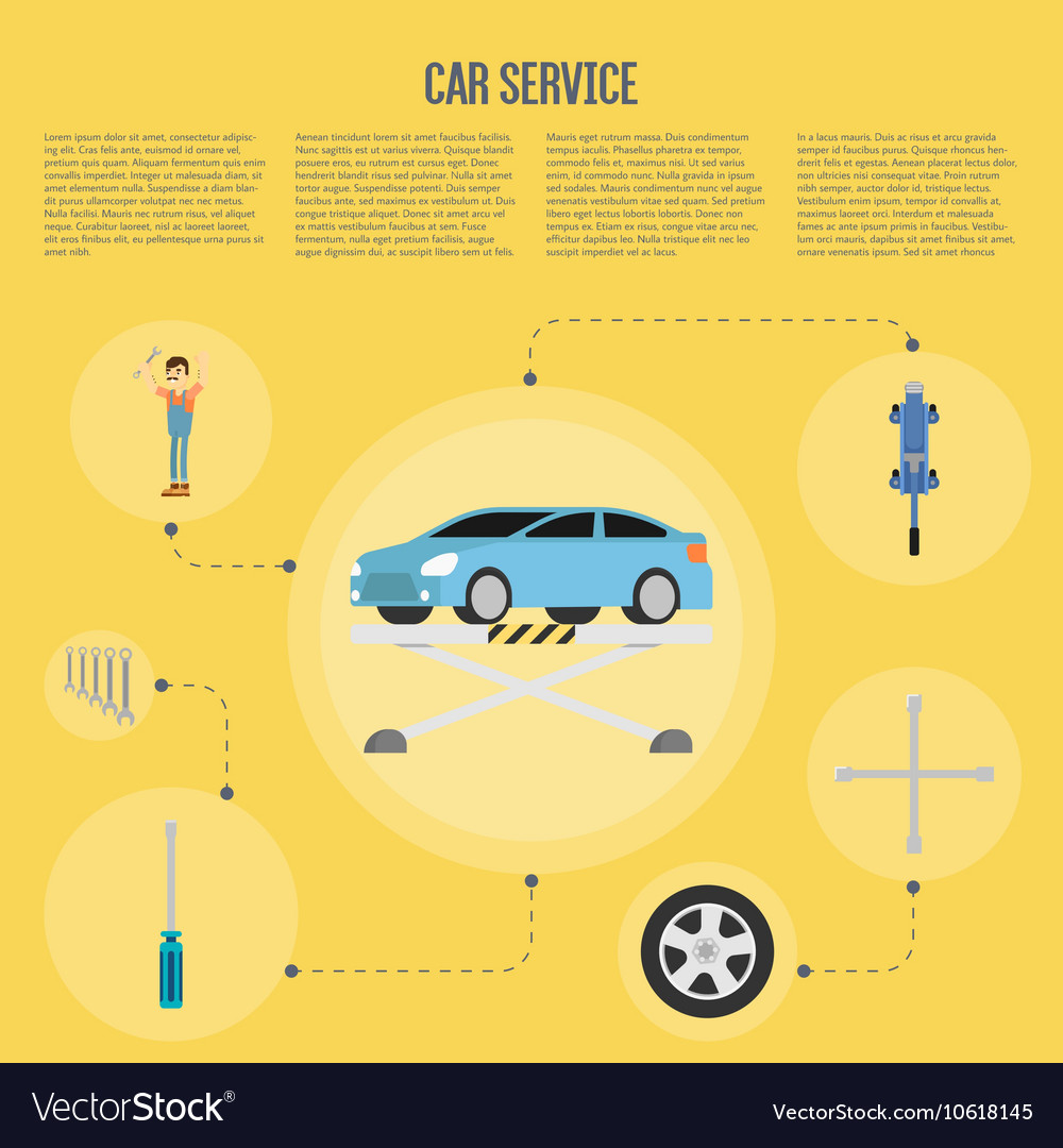 Car shop infographics