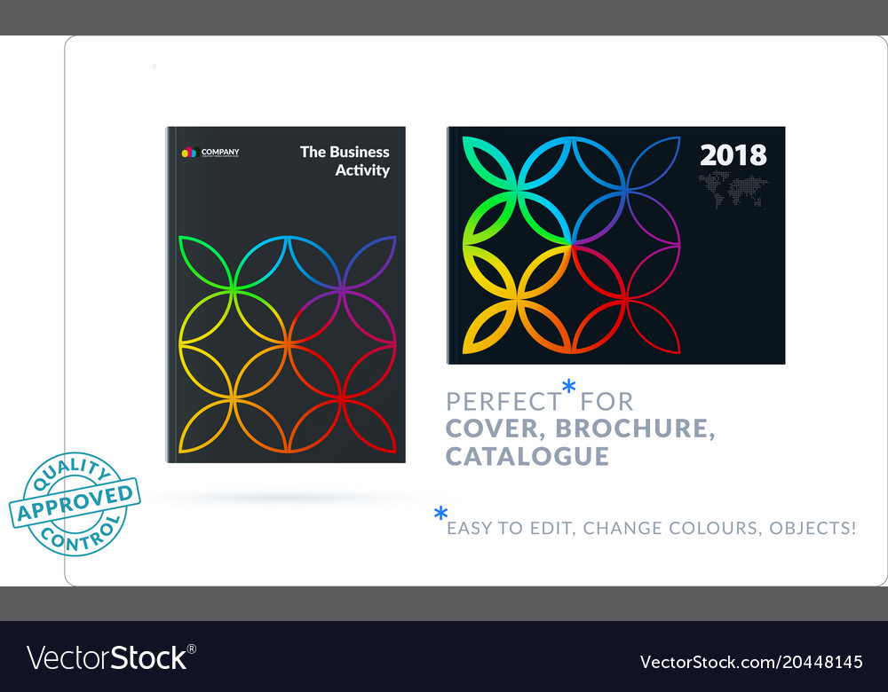 Creative design of business brochure set abstract