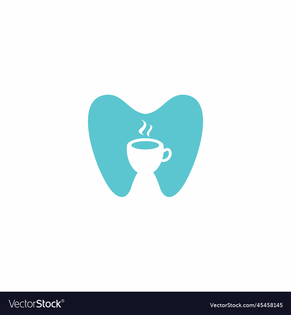 Dental coffee logo simple and clean design