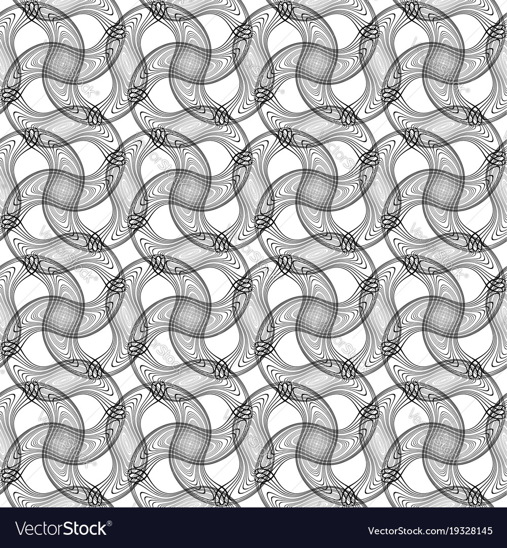 Design seamless monochrome twisting pattern