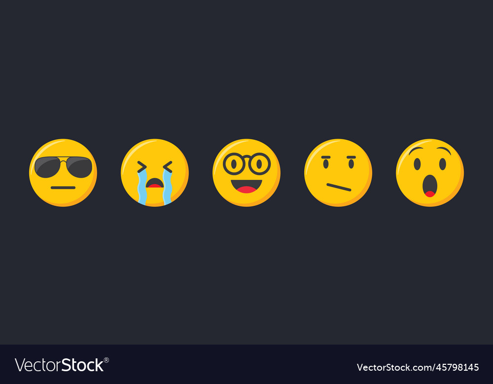 Emoji icons set emoticons collection