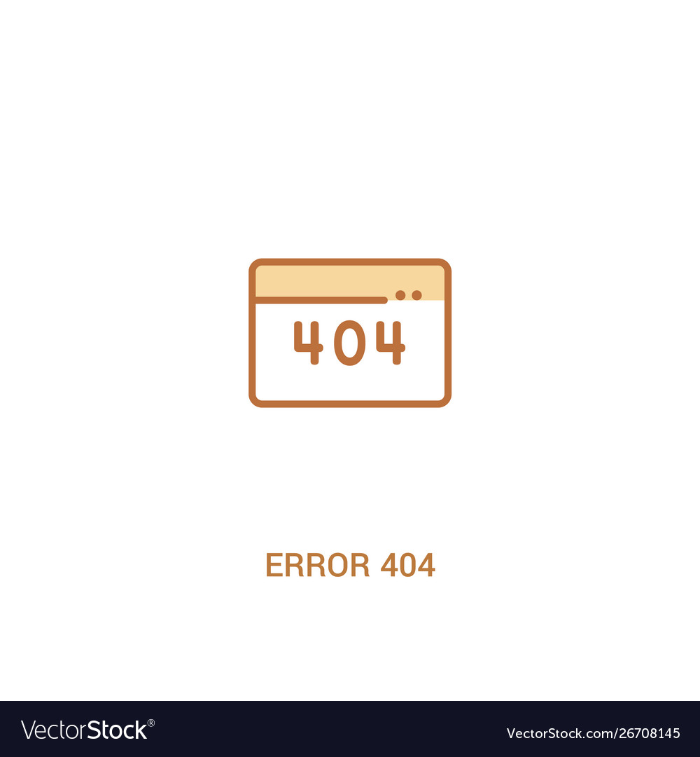 Error 404 concept 2 colored icon simple line vector image Error 404 concept 2 colored icon simple line