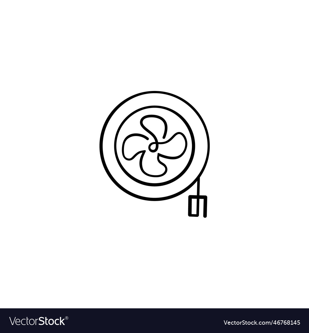 Exhaust fan line style icon design