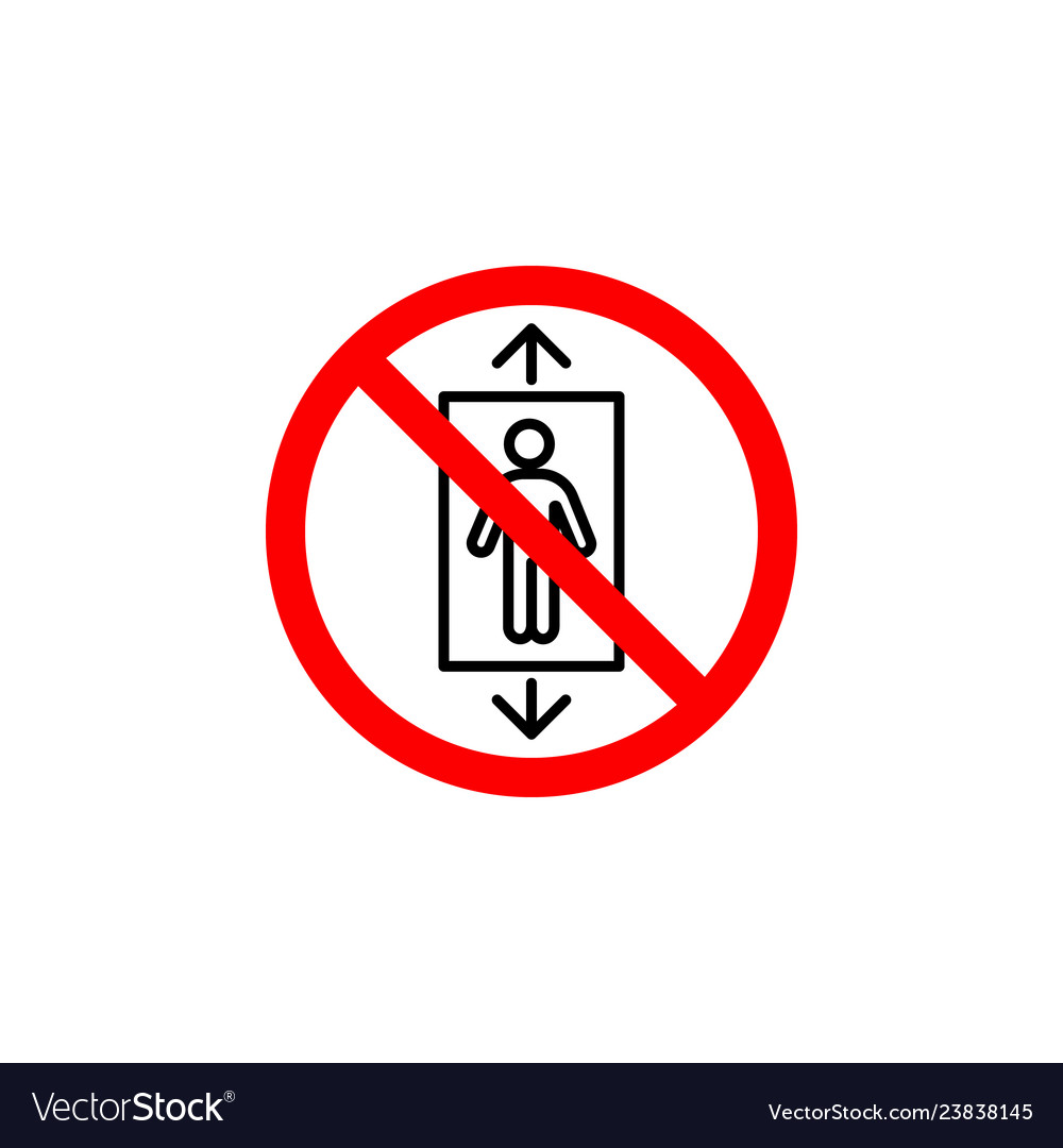 Forbidden elevator lift icon can be used for web Vector Image