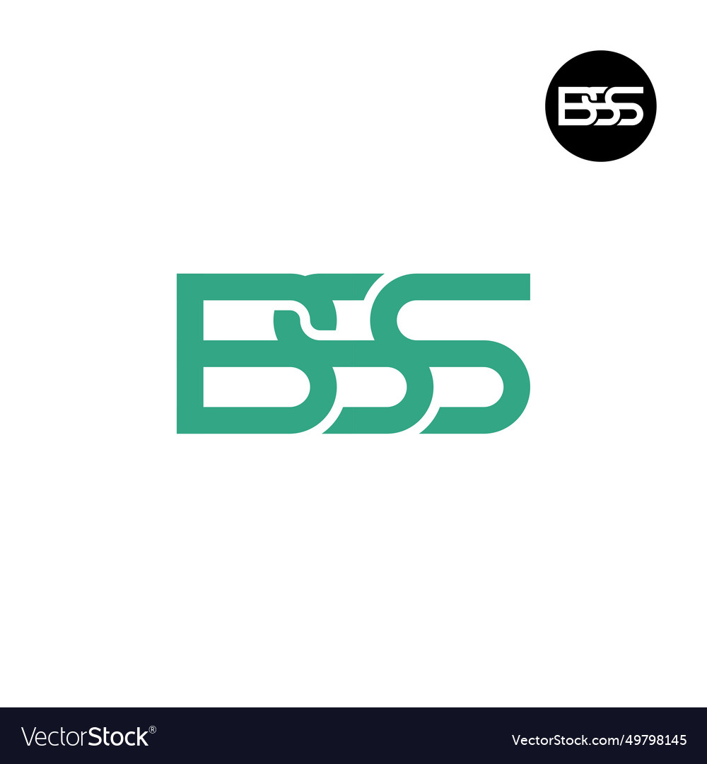 Buchstaben bss Monogramm Logo Design