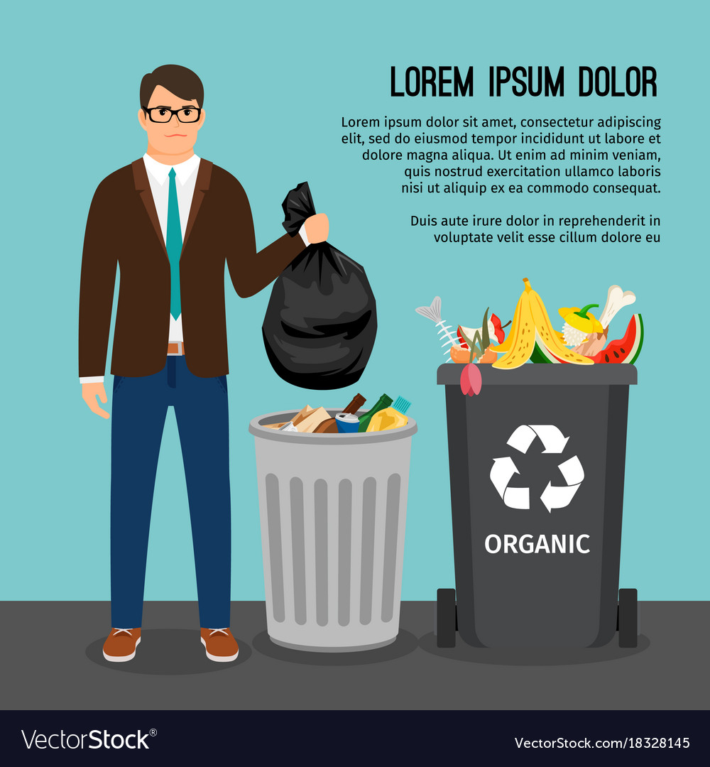Man with Trash Can