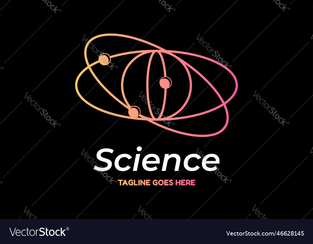 Modern molecule atom or orbit planet moon Vector Image