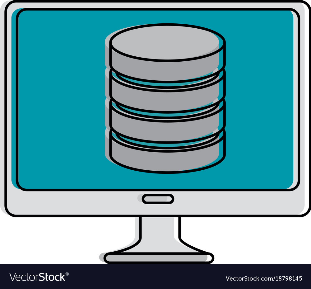 Monitor computer with data disk