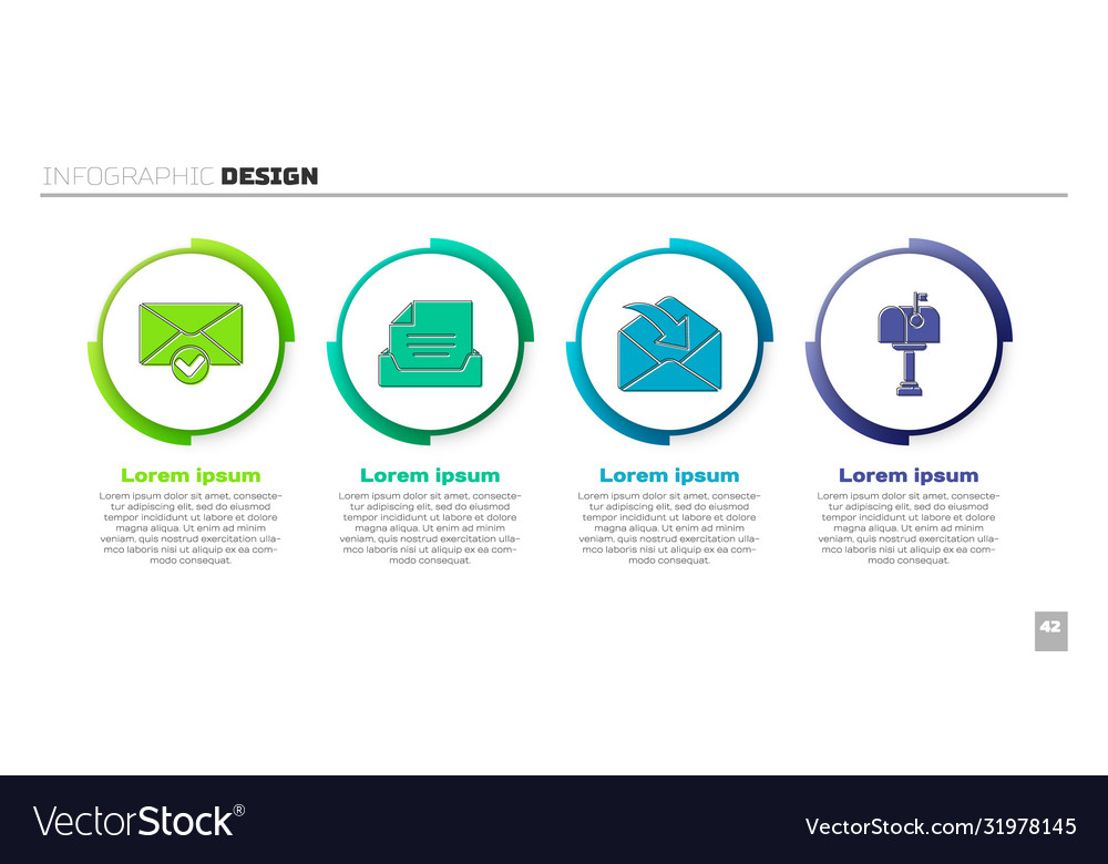 Set envelope and check mark drawer with document vector image Set envelope and check mark drawer with document