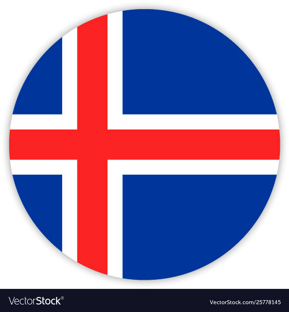 Simple round flag vector image Simple round flag