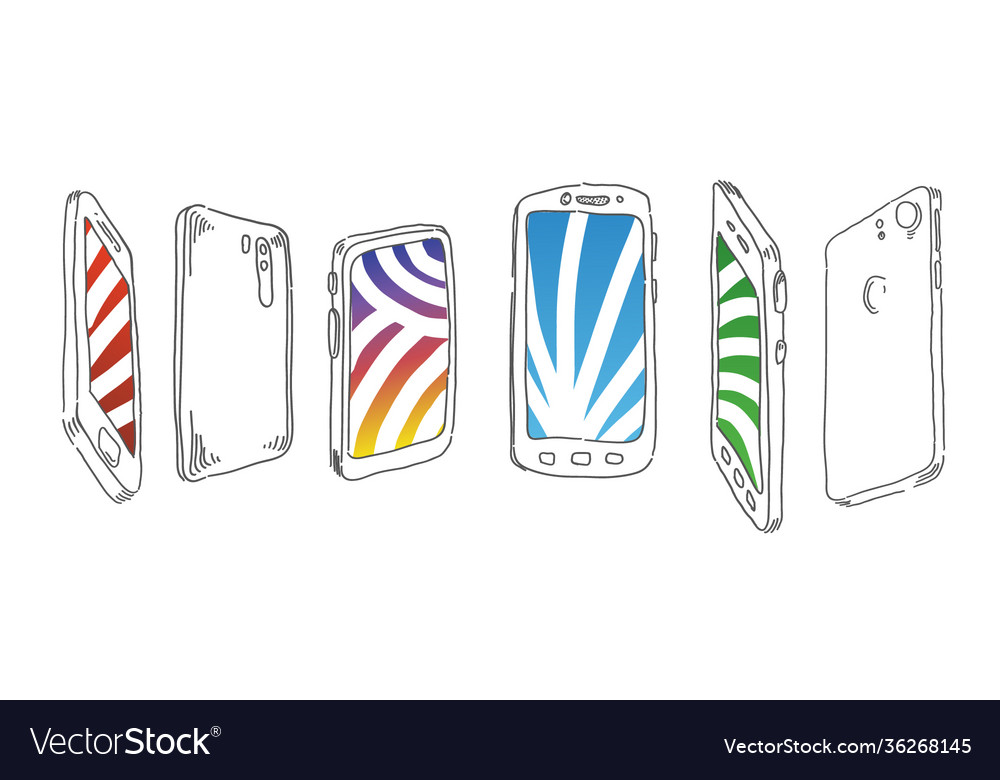 Smartphone mockup cellphone frame with display vector image Smartphone mockup cellphone frame with display