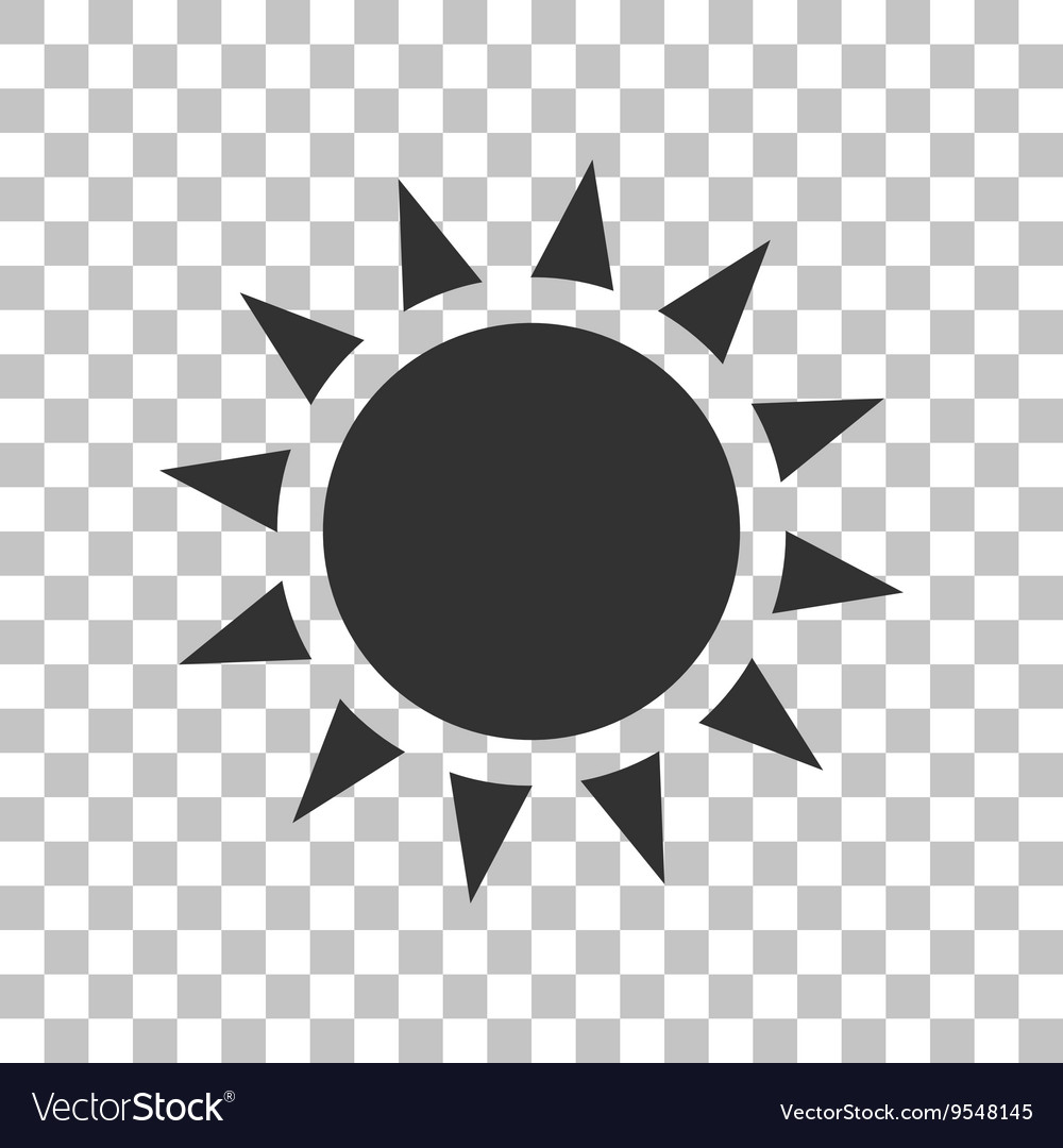 Sun sign dark gray icon