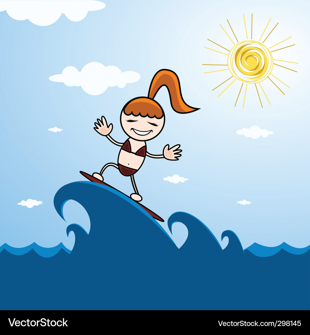 Surfing Royalty Free Vector Image - VectorStock