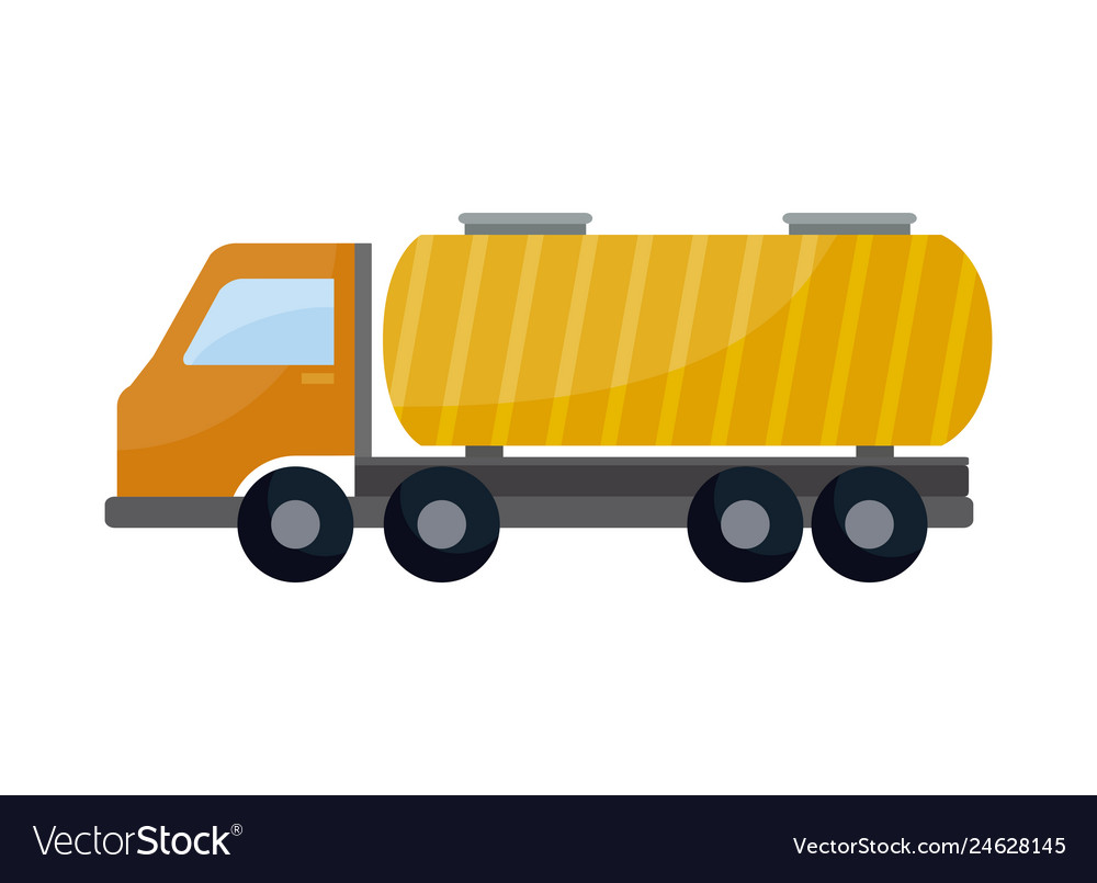 Tanker truck vehicle isolated icon