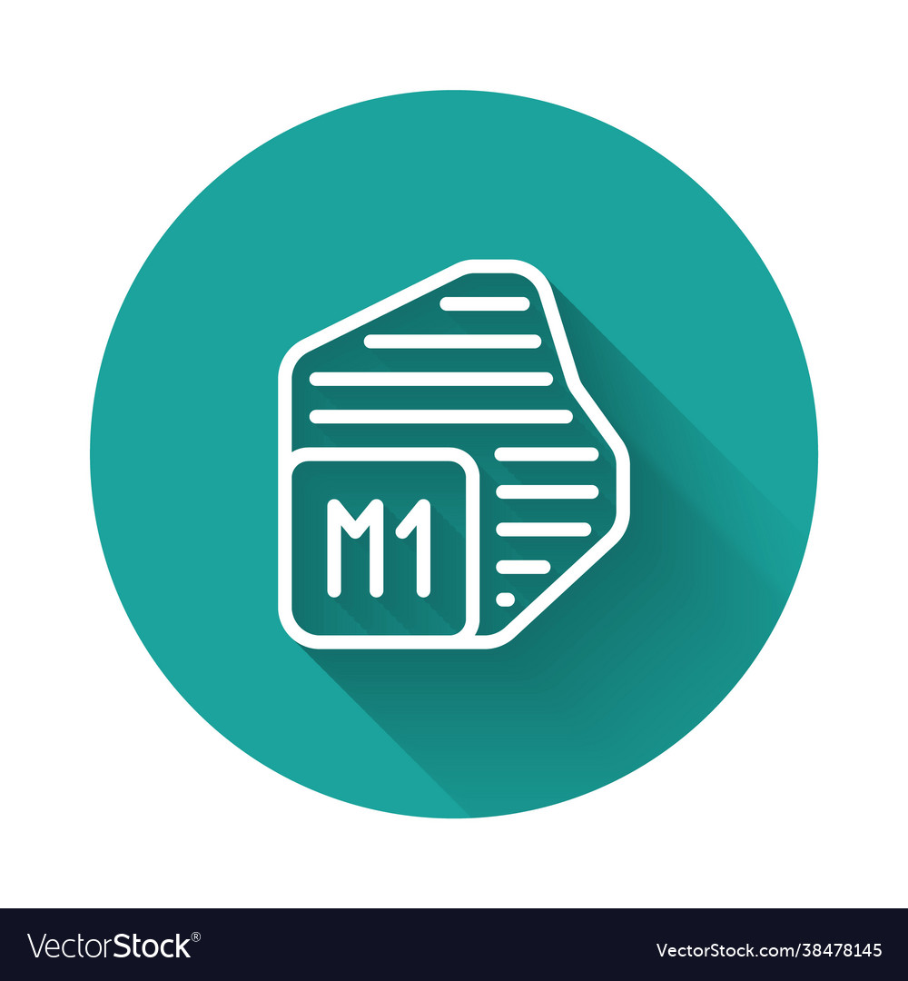 White line processor icon isolated with long Vector Image White line processor icon isolated with long