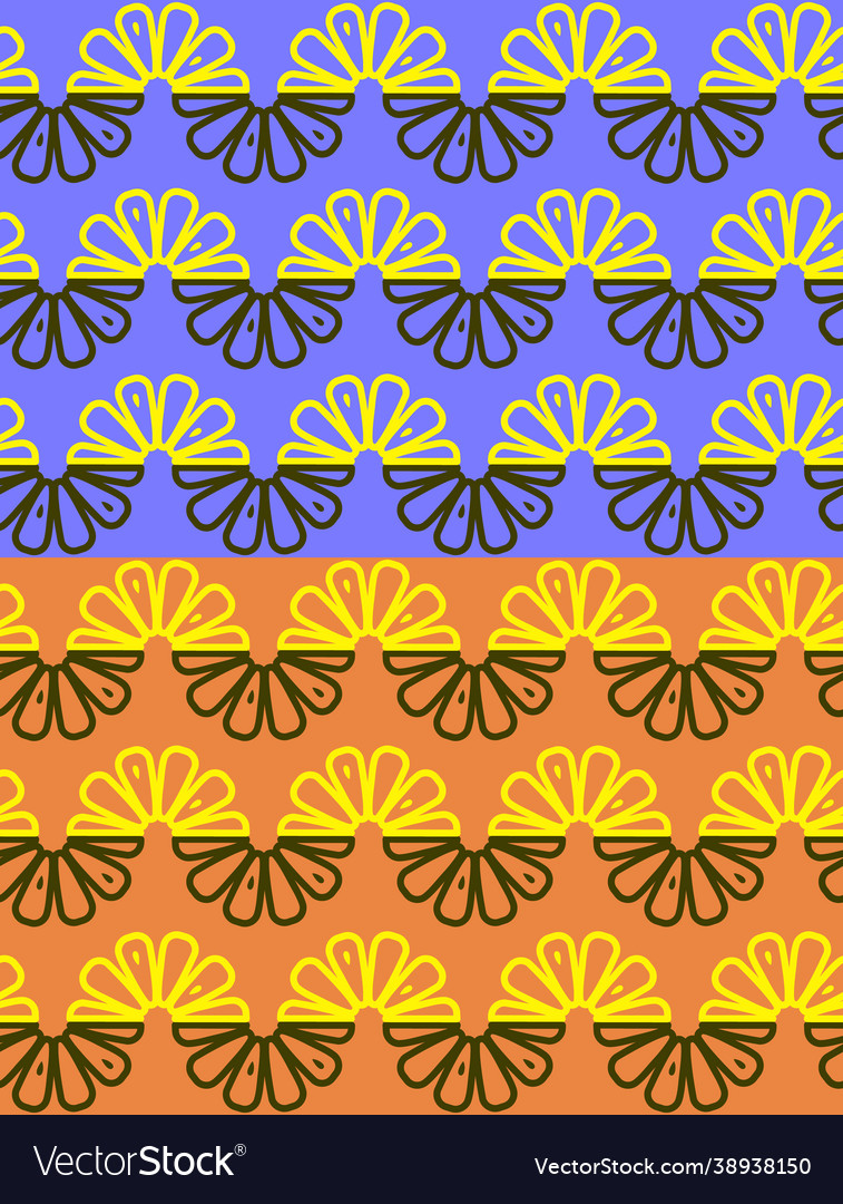 Abstract lemon slice seamless pattern outline vector image Abstract lemon slice seamless pattern outline