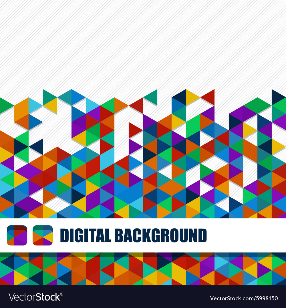 Background of different color triangles