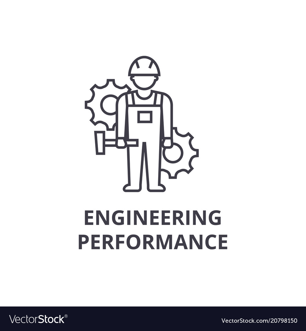 Engineering Performance Line Icon