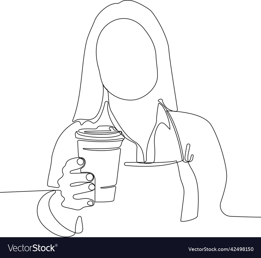 Female barista making coffee Royalty Free Vector Image