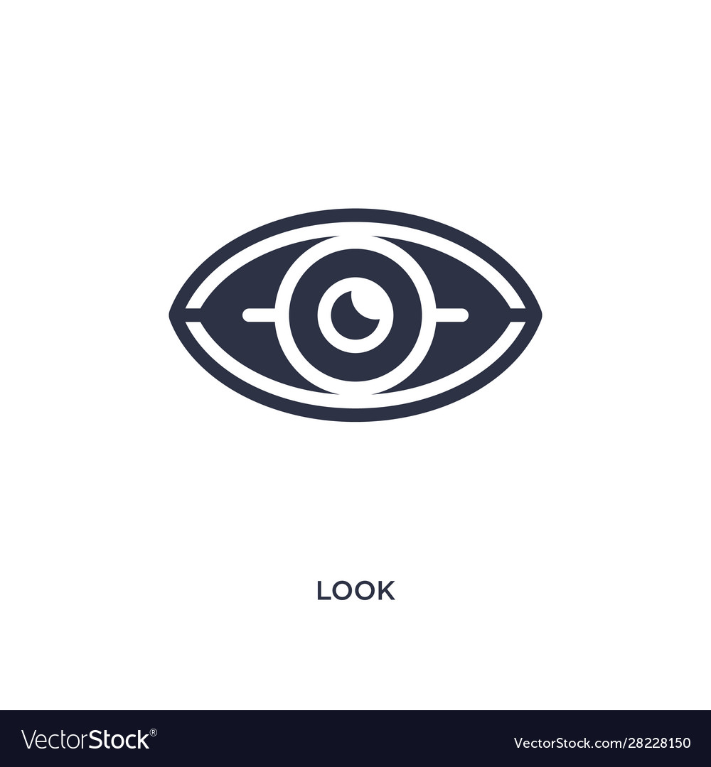 Look icon on white background simple element from Vector Image Look icon on white background simple element from