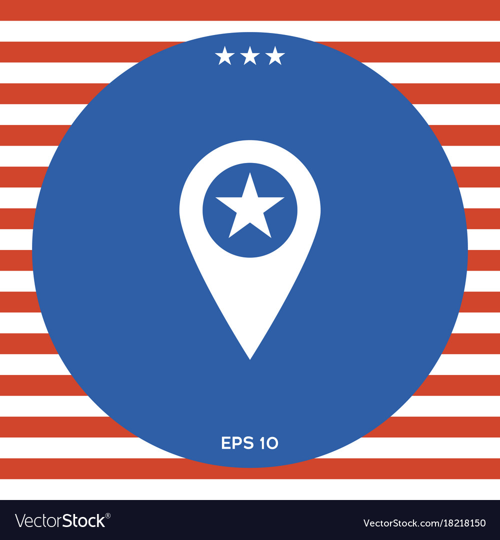 Map pointer with star