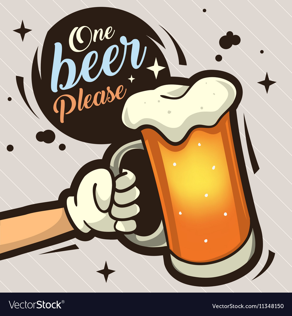 one-beer-please-hand-drawn-artistic-cartoon-vector-image