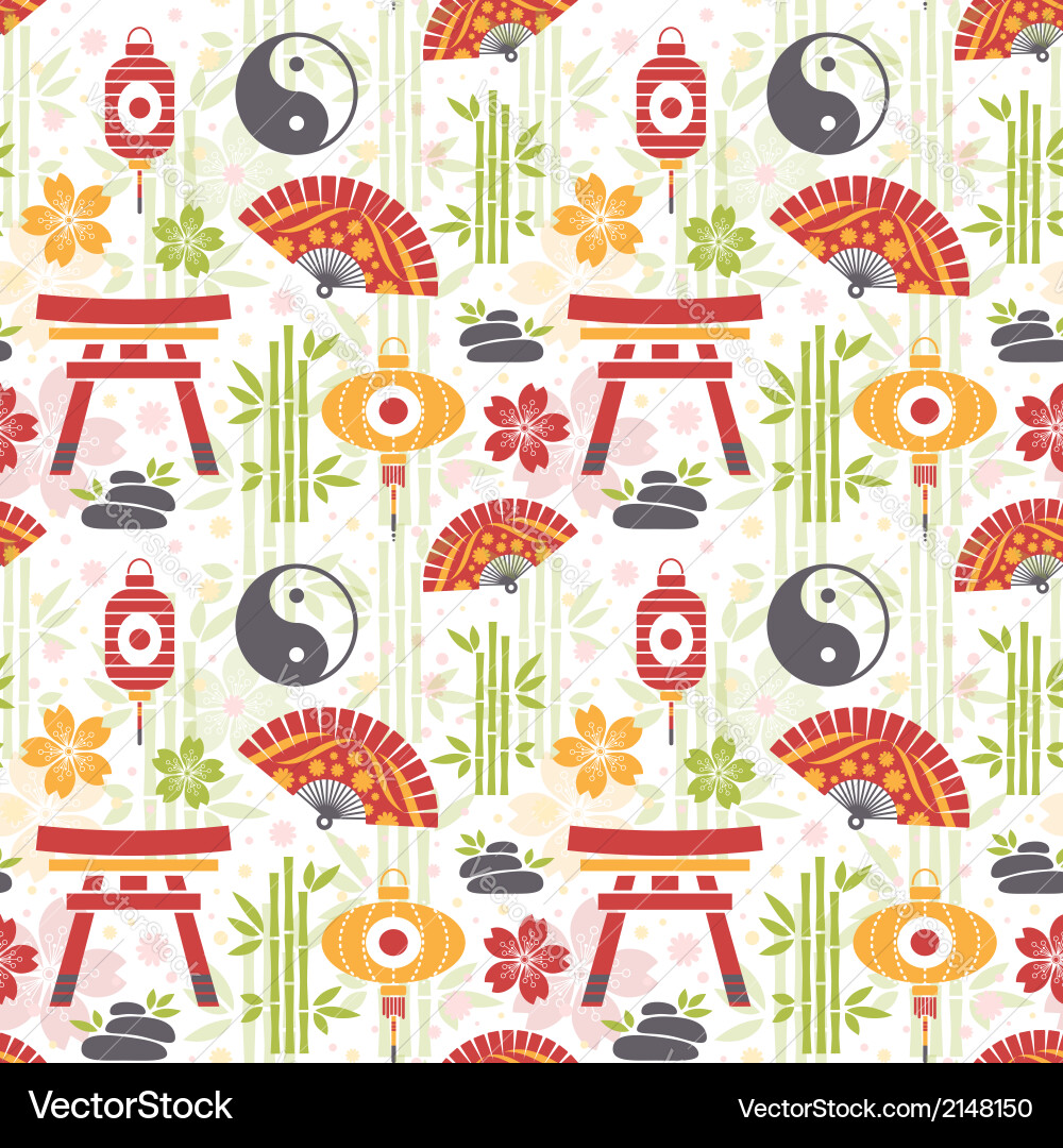 Oriental seamless pattern Royalty Free Vector Image
