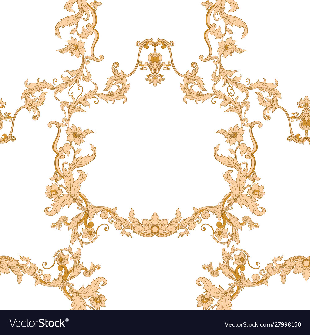 Seamless pattern background in baroque