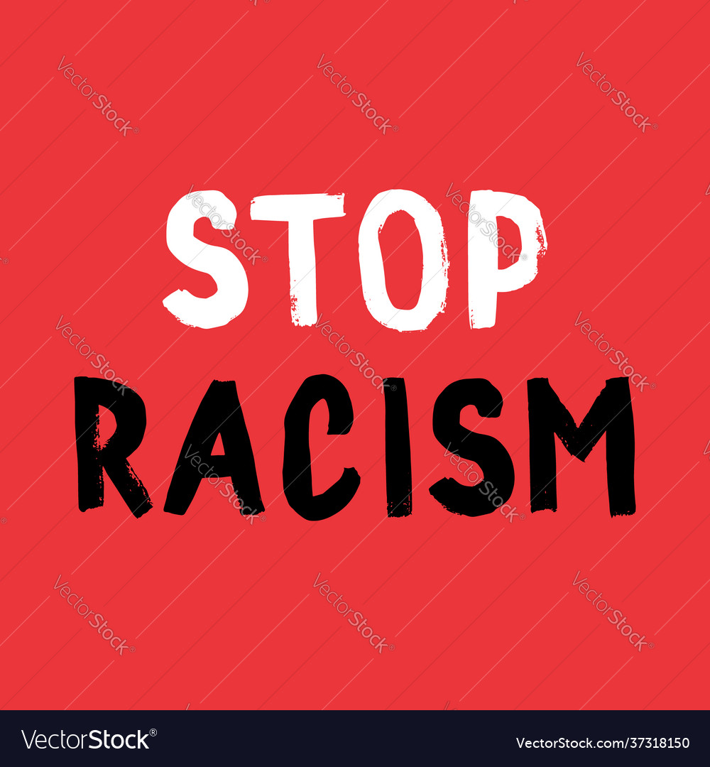Stoppen Sie Rassismus poster Social Media Content Banner vector image Stoppen Sie Rassismus poster Social Media Content Banner