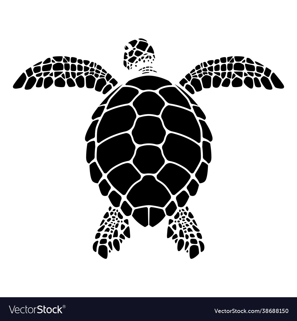 Swimming sea turtle graphics Royalty Free Vector Image