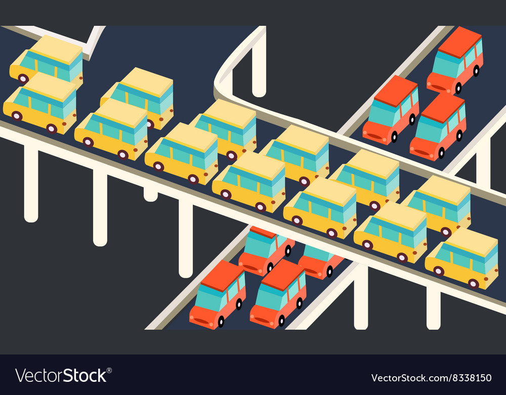 Traffic jam car waiting stuck in line road city