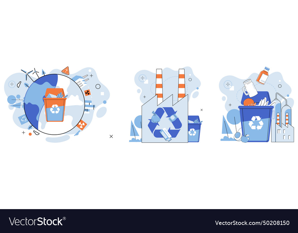 Waste Disposal Reusing Is Like Giving Items Vector Image