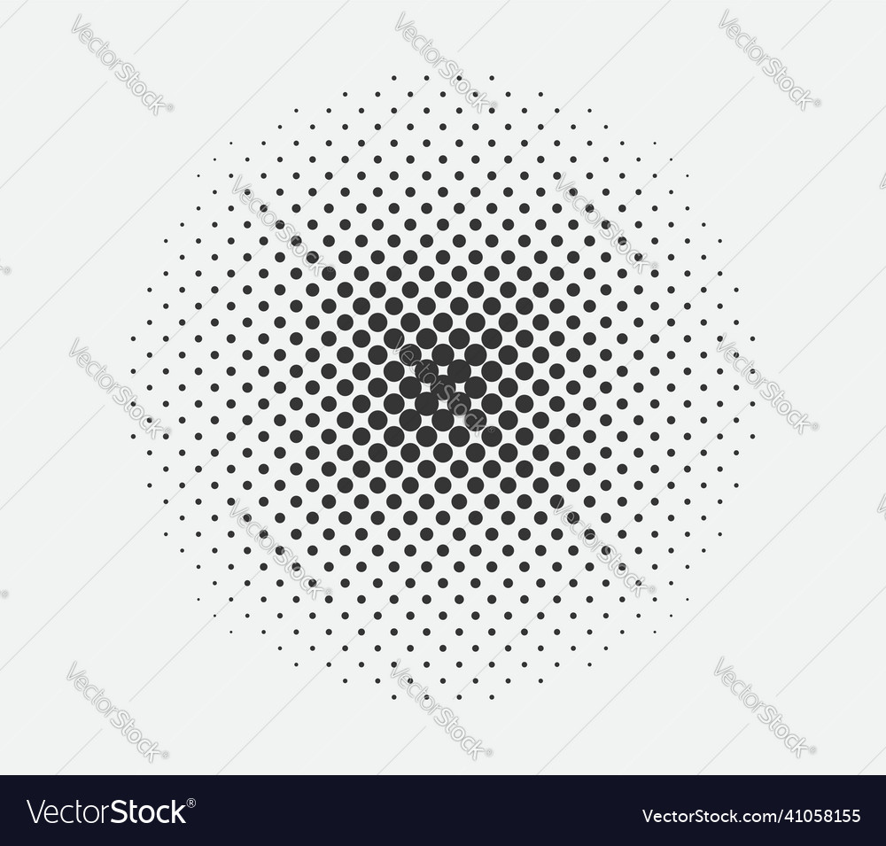 Circle halftone design element dots spotted black