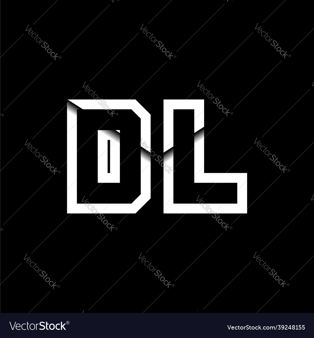 Dl monogram envelope shape style Vector Image Dl monogram envelope shape style