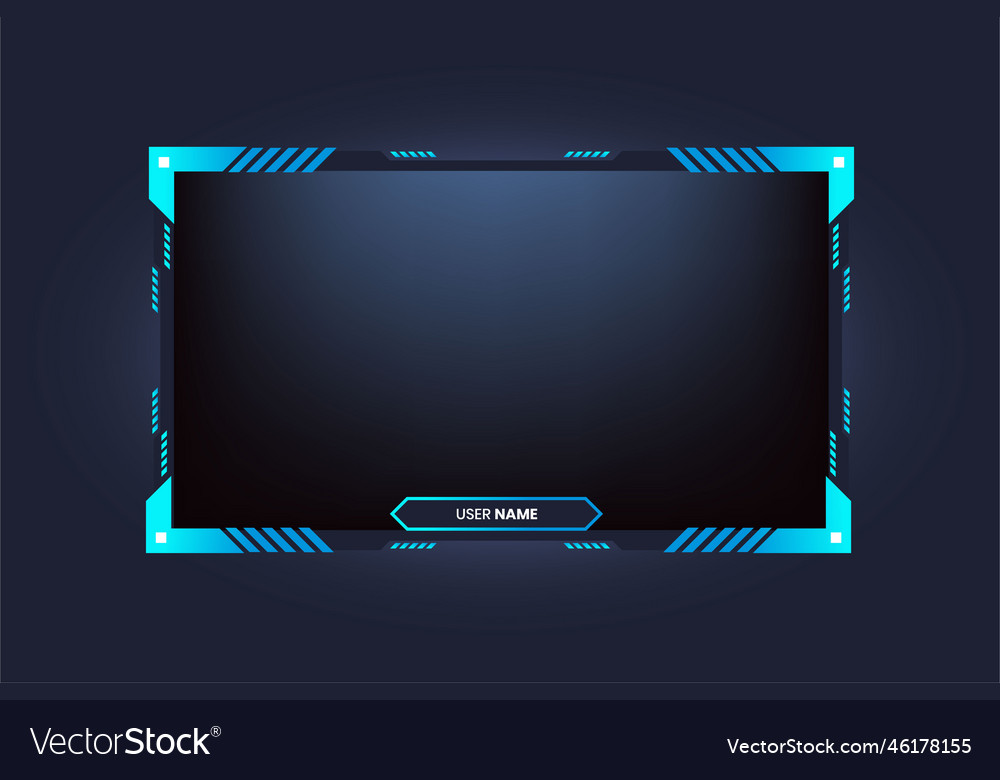 Futuristic live streaming overlay with frosty Vector Image