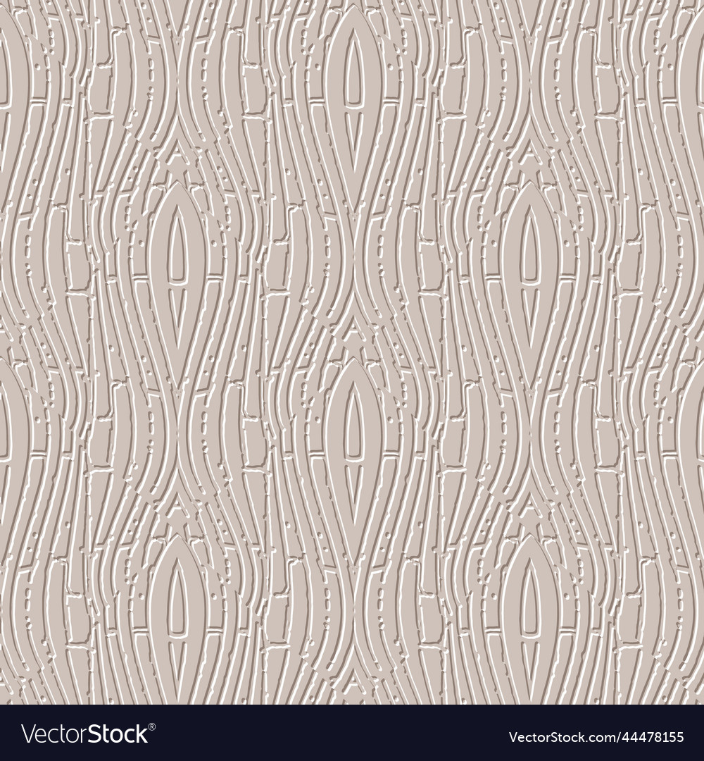Grunge textured wave lines 3d seamless pattern